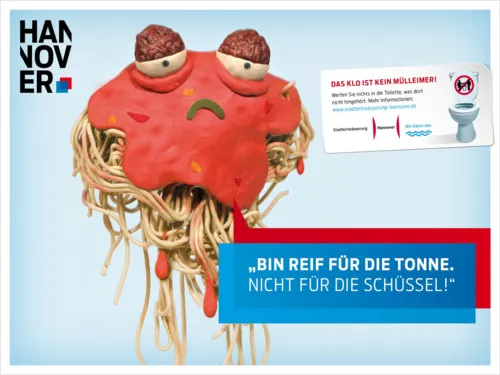 Spaghettimonster - "Bin reif für die Tonne. Nicht für die Schüssel!"